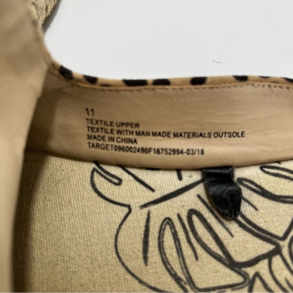 Dv by dolce Vita leopard Espadrilles slipon shoes size 11 - Picture 3 of 8